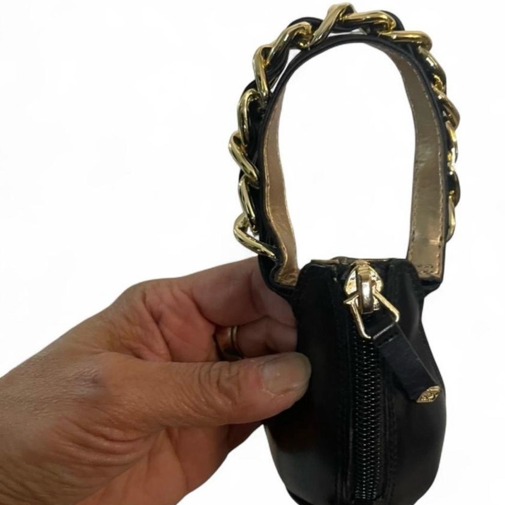 Sam & Libby Elegant Black and Gold Heels 7.5, 4in heel. - Picture 4 of 5